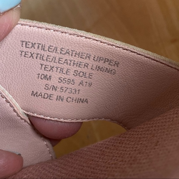 Tory Burch Frieda Espadrille Wedge‎ Sandal Blush Stripe/Tan Size 10 Women - Picture 13 of 15